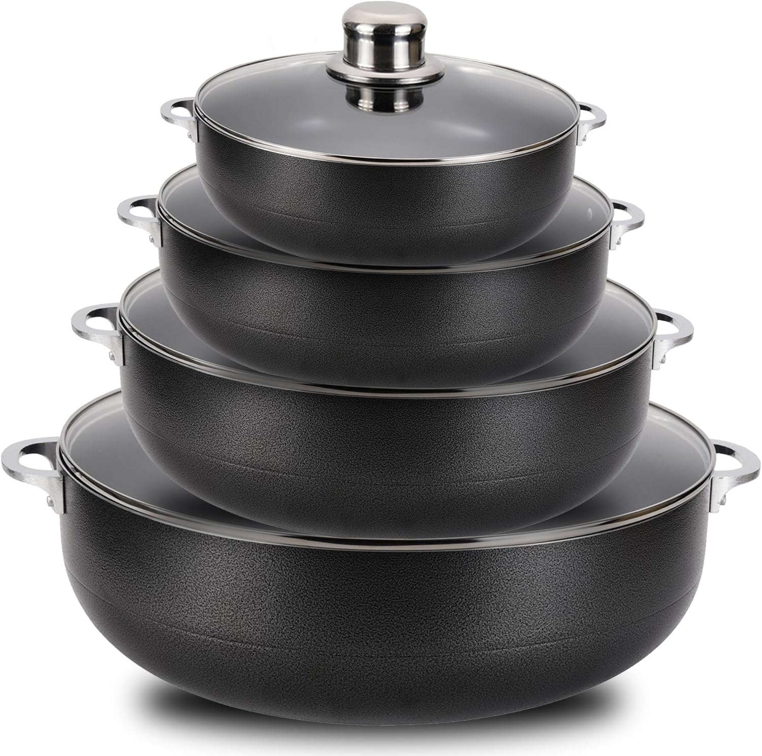 Alpine Cuisine 8-Piece Nonstick Caldero Set for Home Cooking