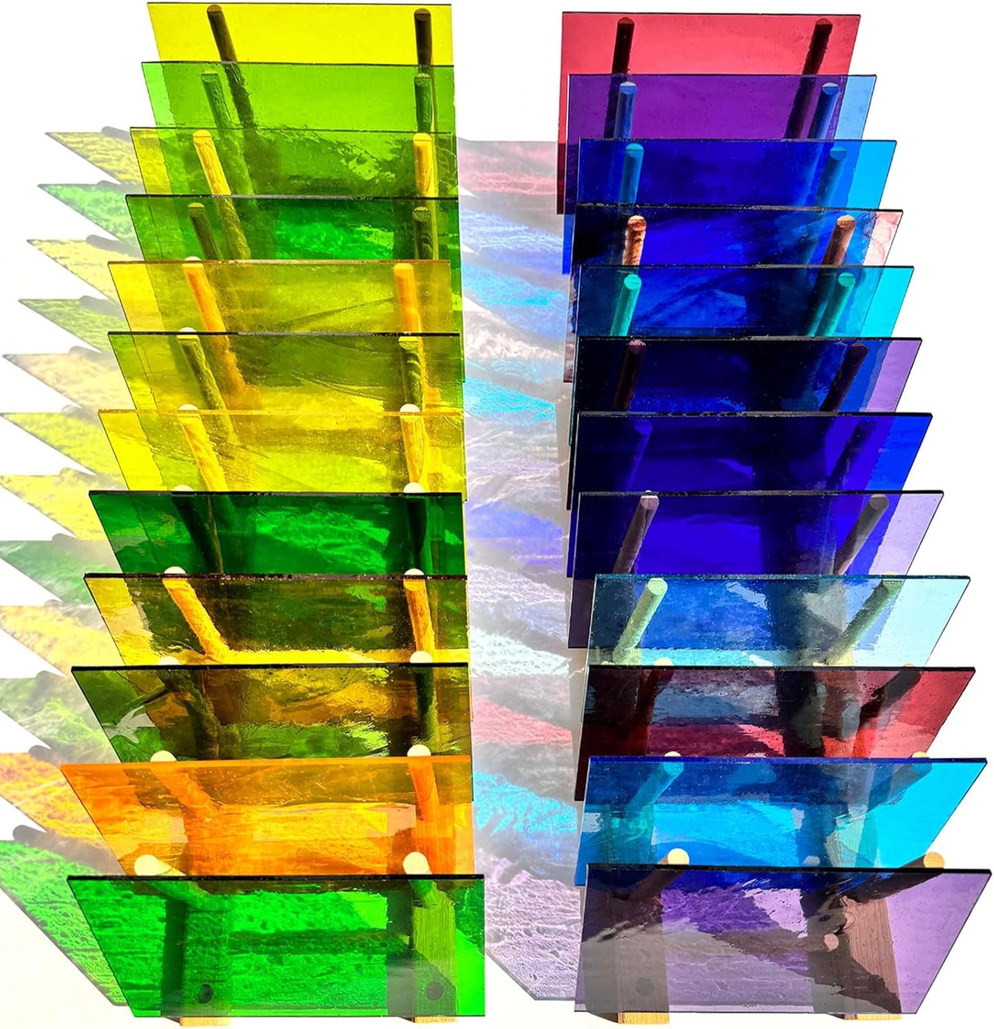 Vibrant Stained Glass Sheets for Mosaic Crafts and Home Decor