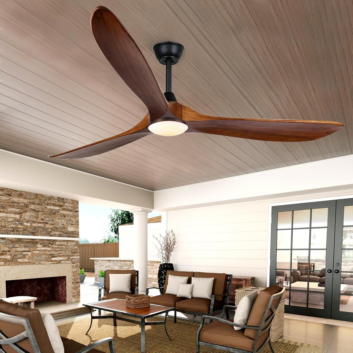 70 Inch Large Ceiling Fan with Lights for Outdoor Spaces