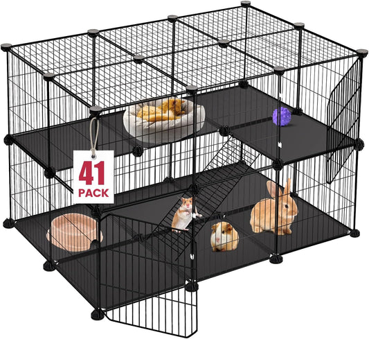 41 Panels Pet Playpen for Small Animals, Ideal C&C Cage
