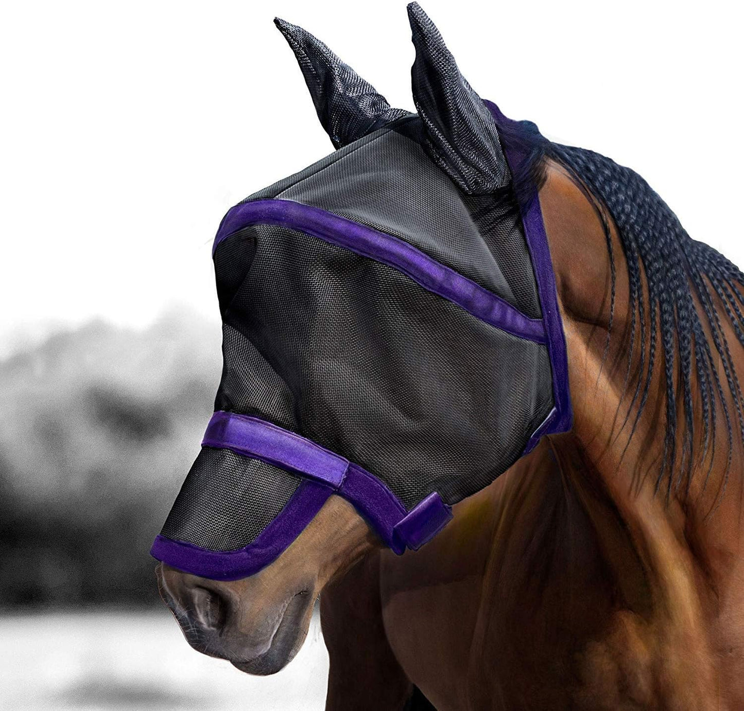 Harrison Howard Maskology Supreme Horse Fly Mask with UV Protection