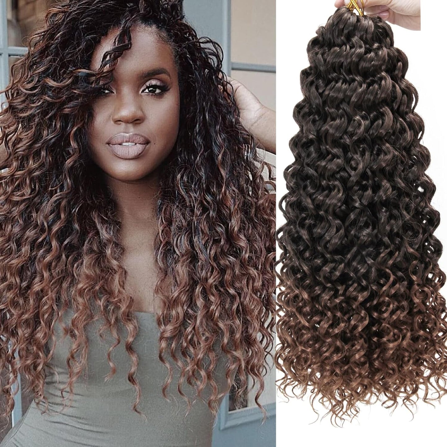 8 Packs Curly Crochet Hair GoGo Curl Extensions for Women