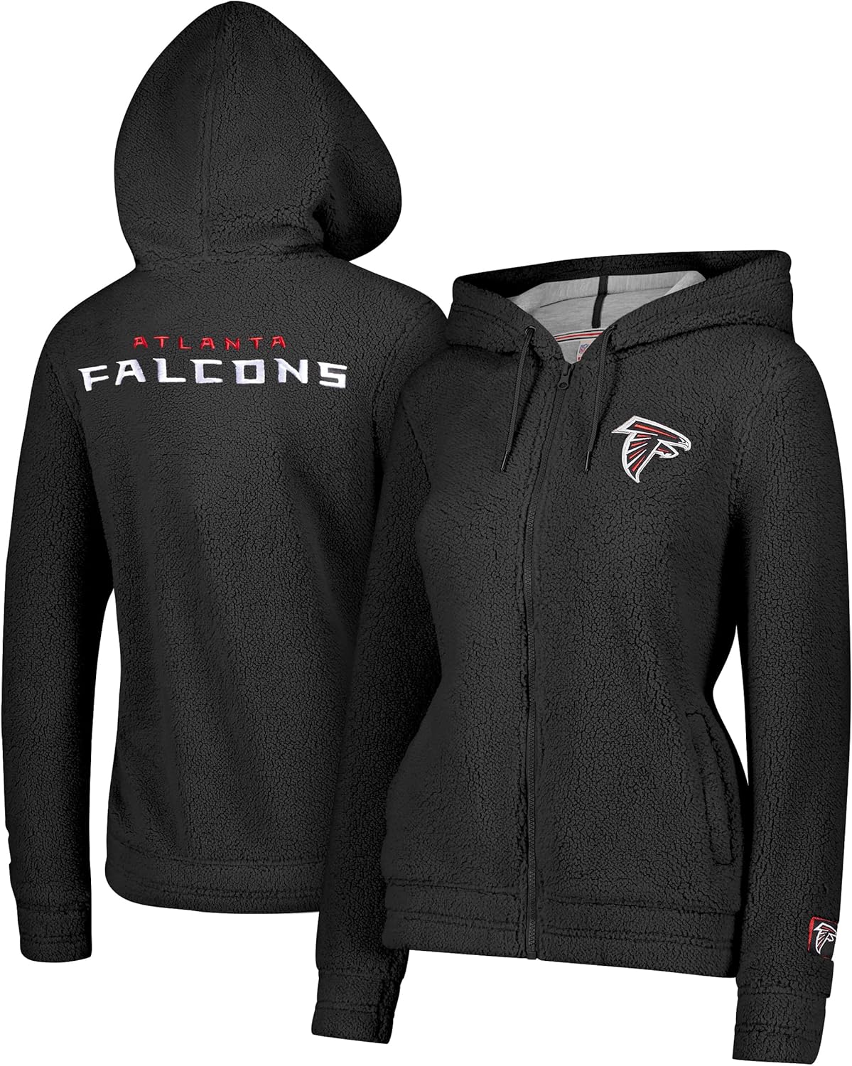 Ultra Game Women's NFL Super Soft Sherpa Full Zip Hoodie Jacket
