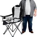 Camping Chairs for Heavy People with Cup Holder & Cooler Bag