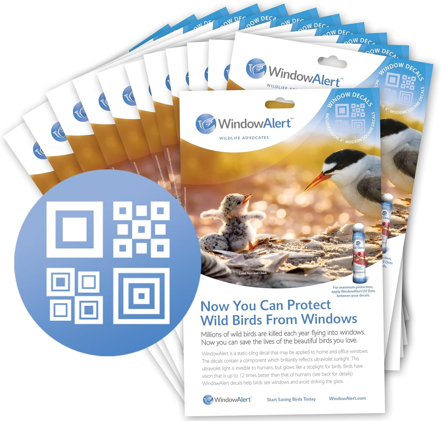 WindowAlert Modern Square Anti-Collision Decals for Bird Safety