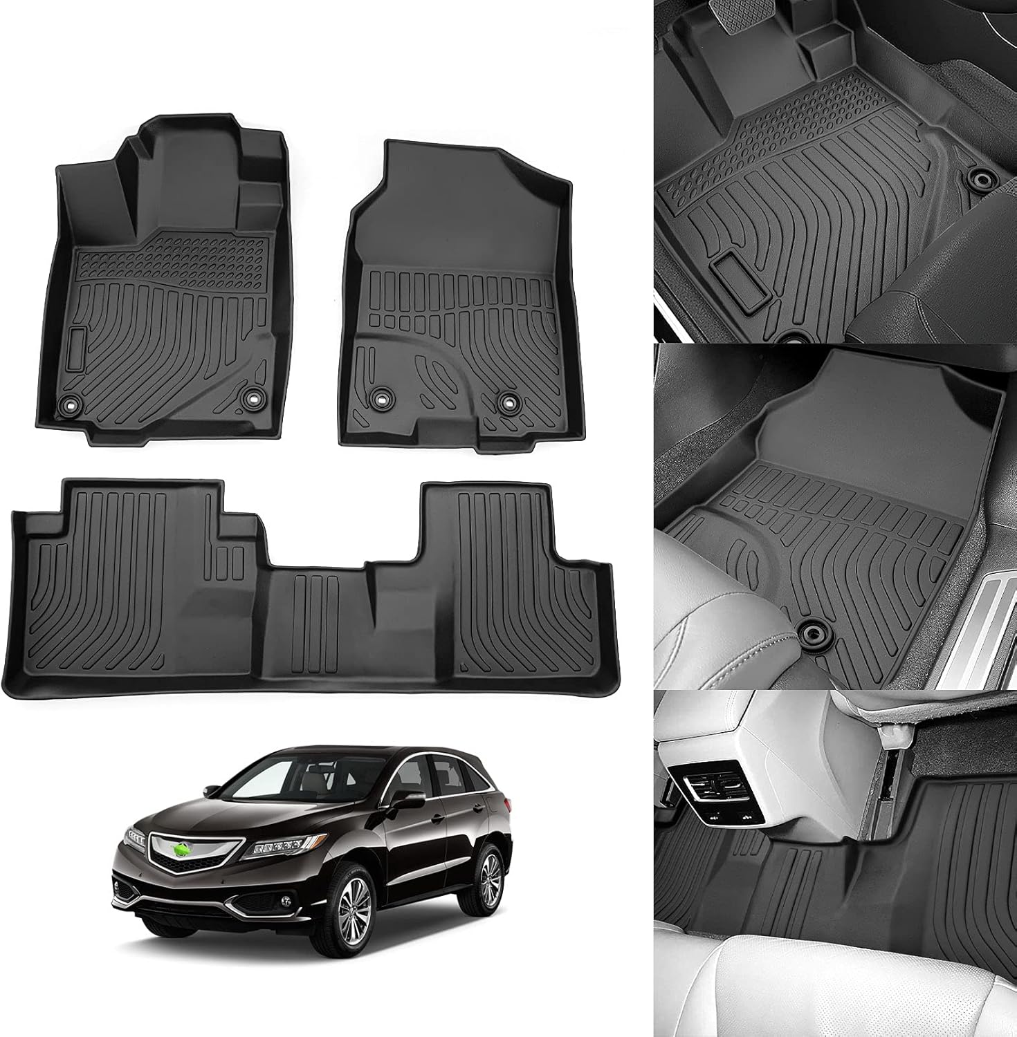 Custom Fit Floor Mats for 2016 2017 2018 Acura RDX Vehicles
