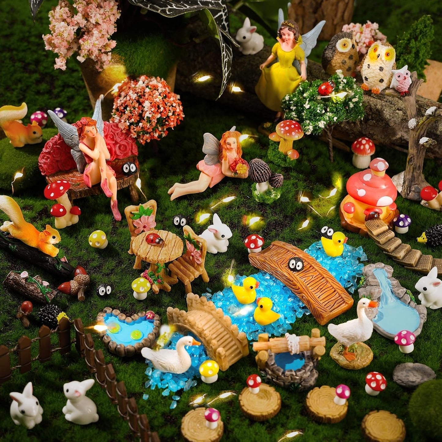 109 Pcs Fairy Garden Accessories Kit for DIY Dollhouse Fun