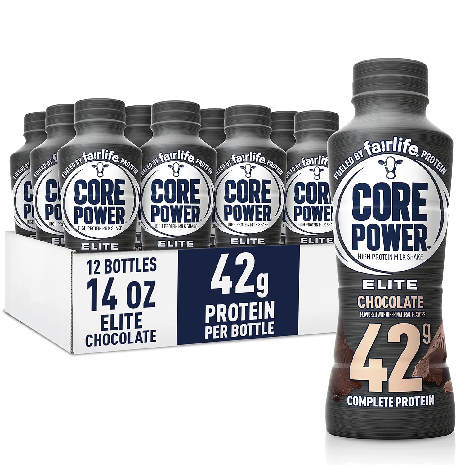 Core Power Elite Chocolate Protein Shake - 42g, 14oz x 12