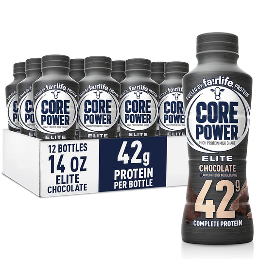 Core Power Elite Chocolate Protein Shake - 42g, 14oz x 12