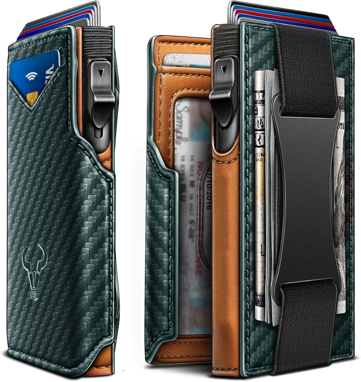 BULLIANT Slim Front Pocket Wallet with Pop-up Access and RFID