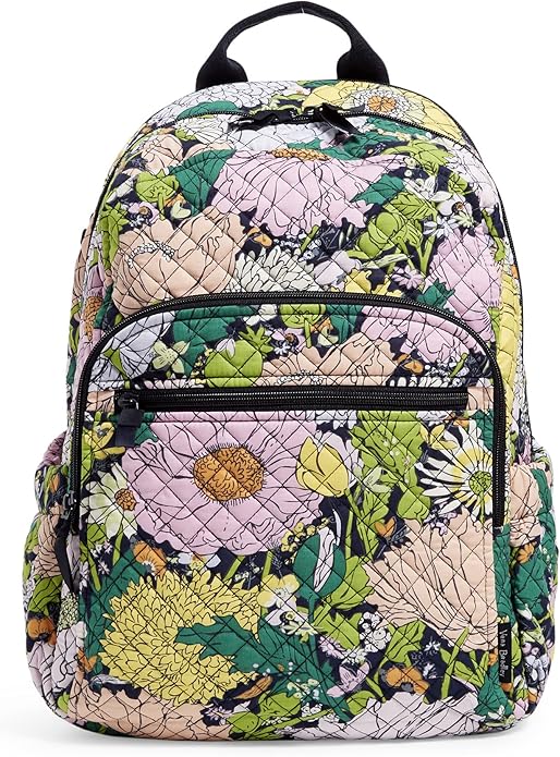 Vera Bradley Women's Campus Backpack - Stylish Cotton Bookbag