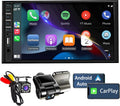 Naifay Double Din Car Stereo with Dash Cam - 7in Touchscreen Receiver