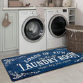 Laundry Room Rug Runner 24x60 in Navy Blue - Comfortable Anti-Fatigue