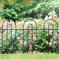 Garden Fence Border 32in x 20ft Black Metal Wire - Decorative Lawn