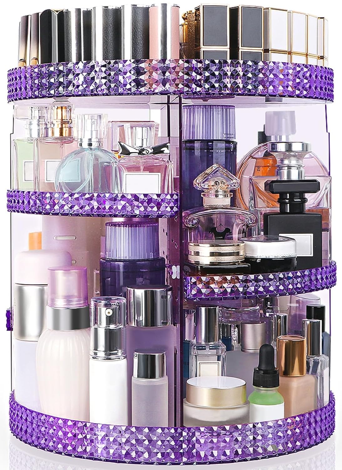 360 Degree Rotating Makeup Organizer for Effortless Storage