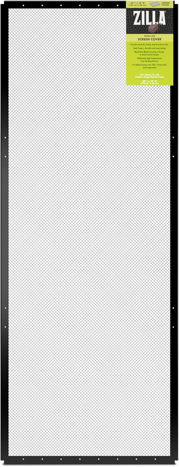 Zilla 48-Inch Fresh Air Screen Cover for Terrariums - Durable Design