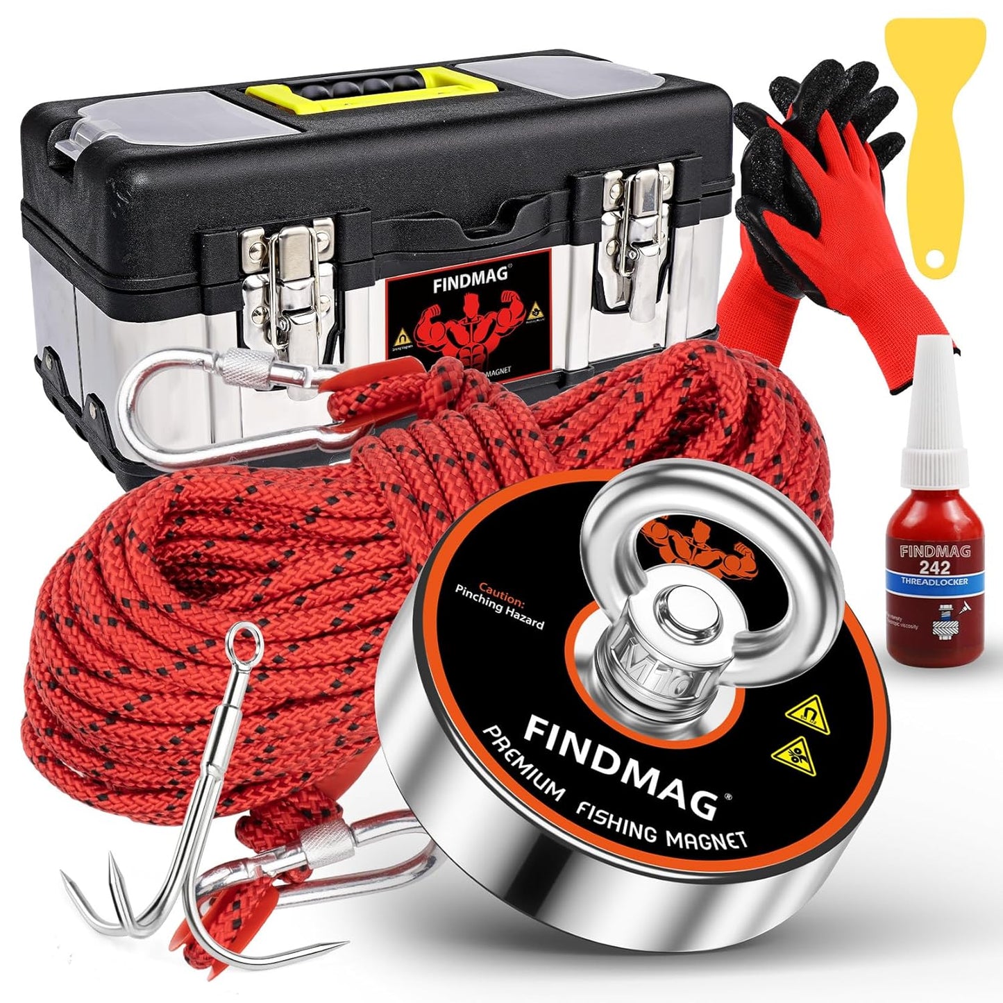 FINDMAG Magnet Fishing Kit with 700 lbs Pulling Force for Treasure