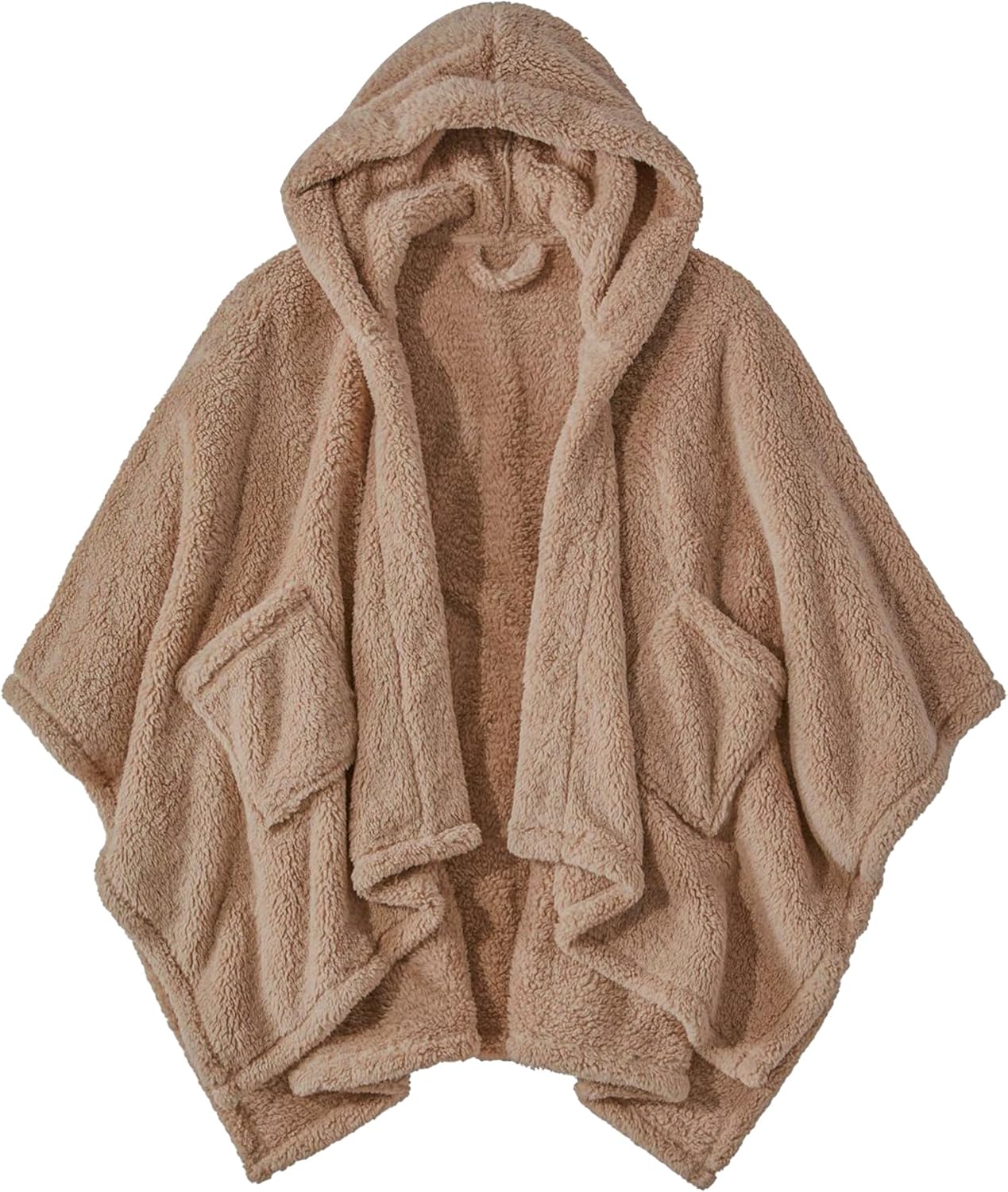CUBRIDGE Cozy Sherpa Poncho - Stay Warm at Work!