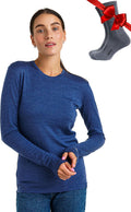 Merino Wool Base Layer Women - Lightweight to Heavyweight (Style T67B)