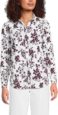 Lands' End Women's Pinwale Cord Long Sleeve Shirt (Style 6V3V)