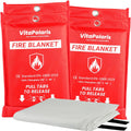 Heavy-Duty Emergency Fire Blanket 4 Pack - Compact Fire Suppression