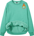 MAGCOMSEN Women's Fleece Lined Sweatshirt Crewneck - Warm Cotton Blend