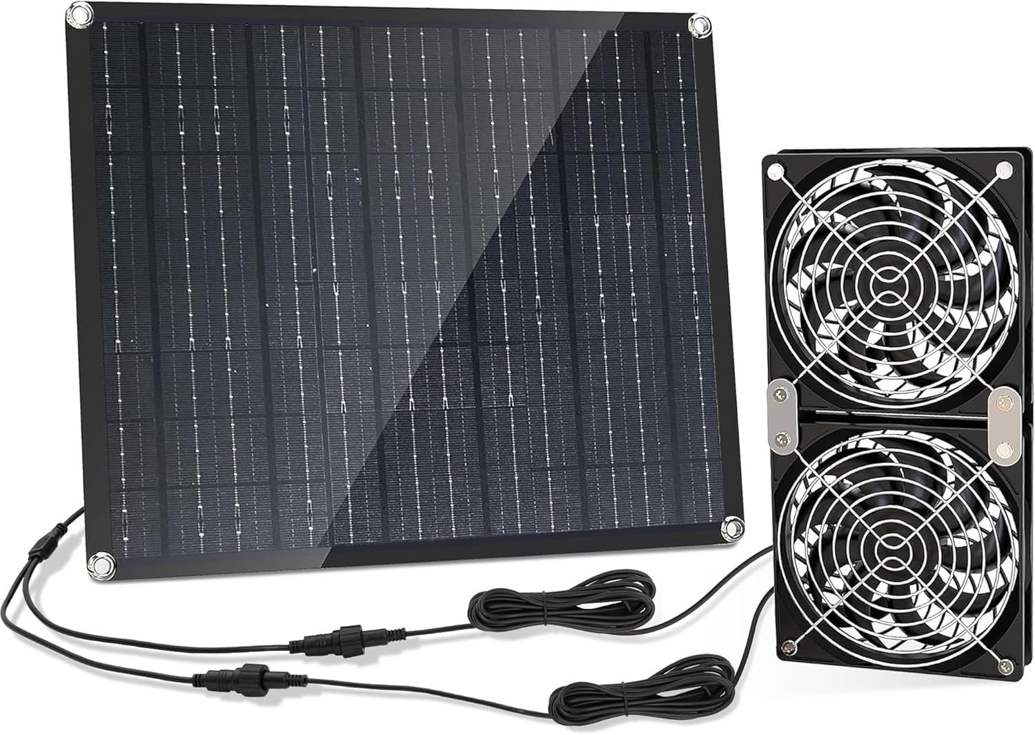 Solar Panel Fan Kit for Chicken Coops and Greenhouses - 30W