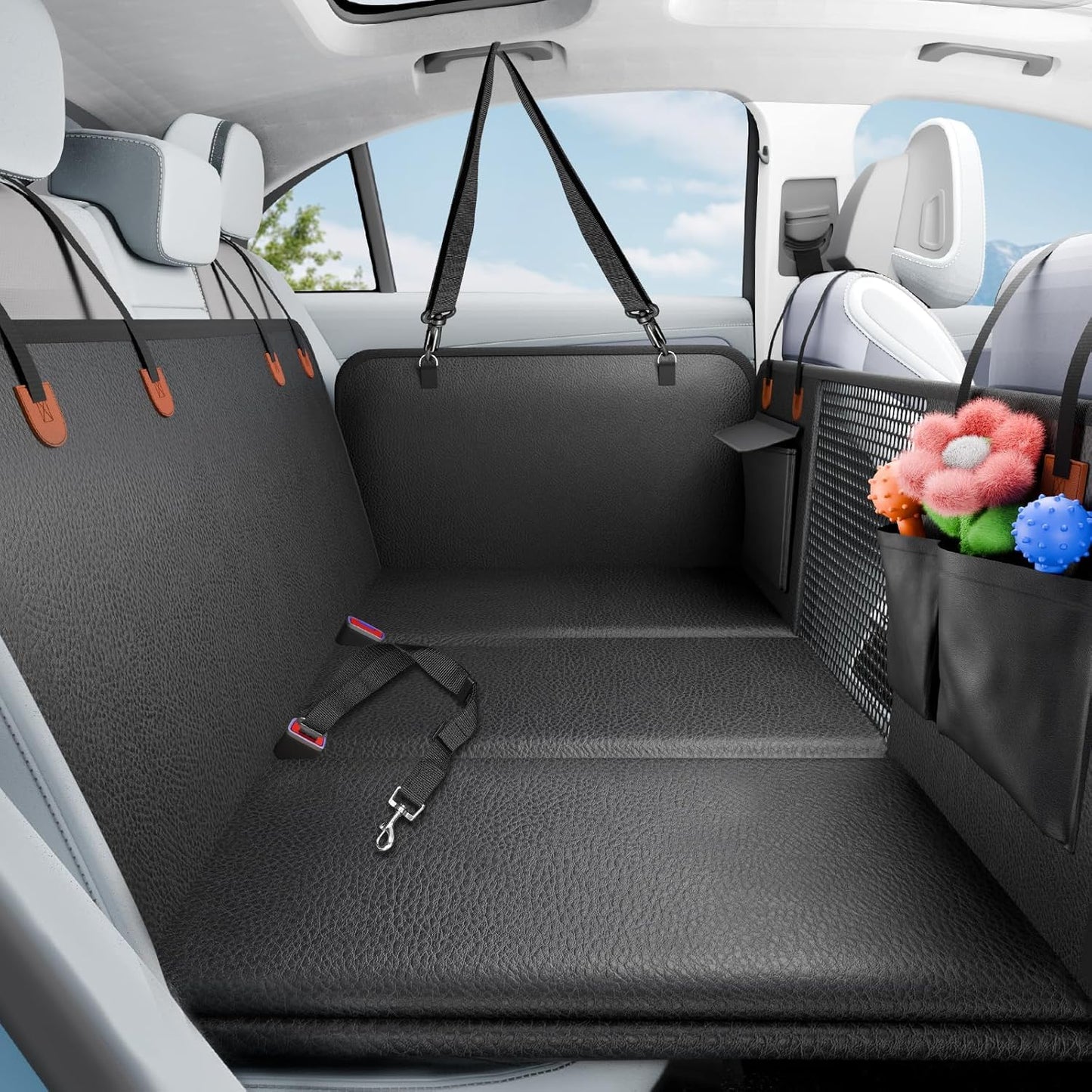 Back Seat Extender for Dogs - Waterproof Hammock Car Cover