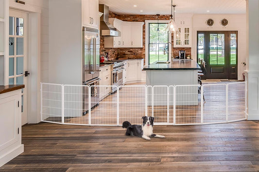 FXW Dog Gate Extra Wide for Indoor Use, Adjustable Up to 219-in
