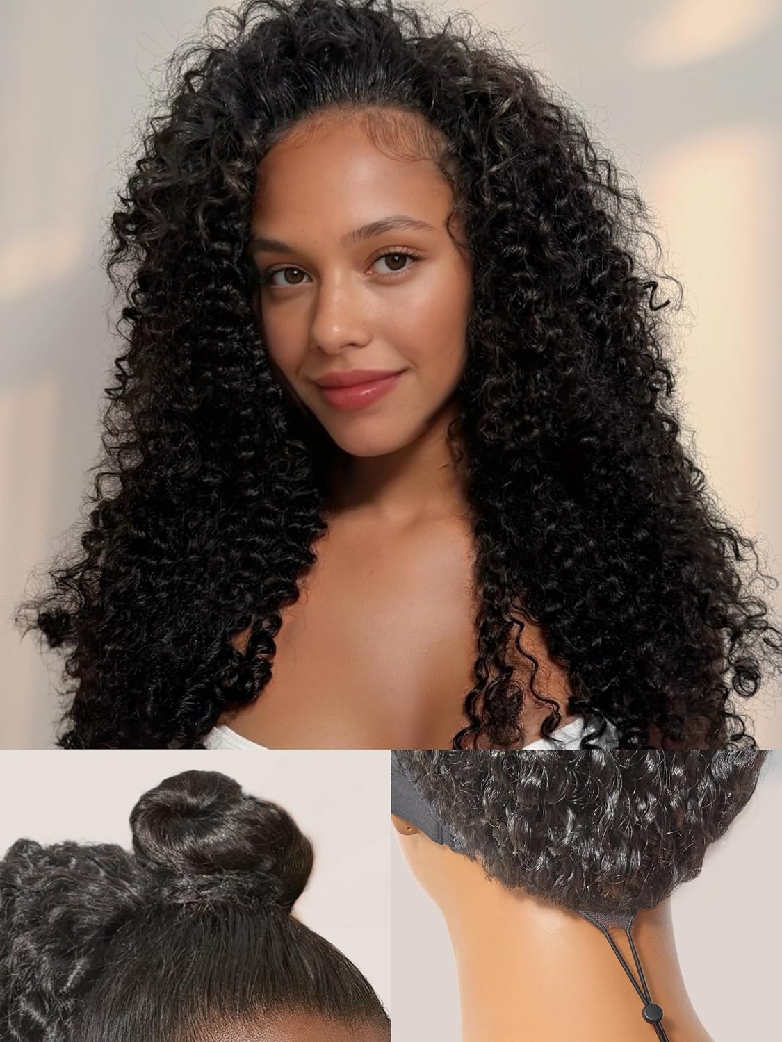 LUVME HAIR Half Wig Burmese Messy Curly Flexi-Fit 22 in Wig