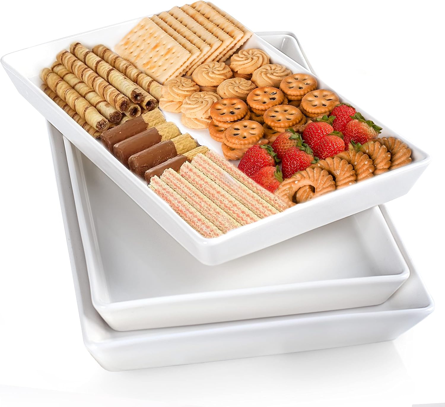 Delling Large Serving Platter Set of 3 for Food Serving