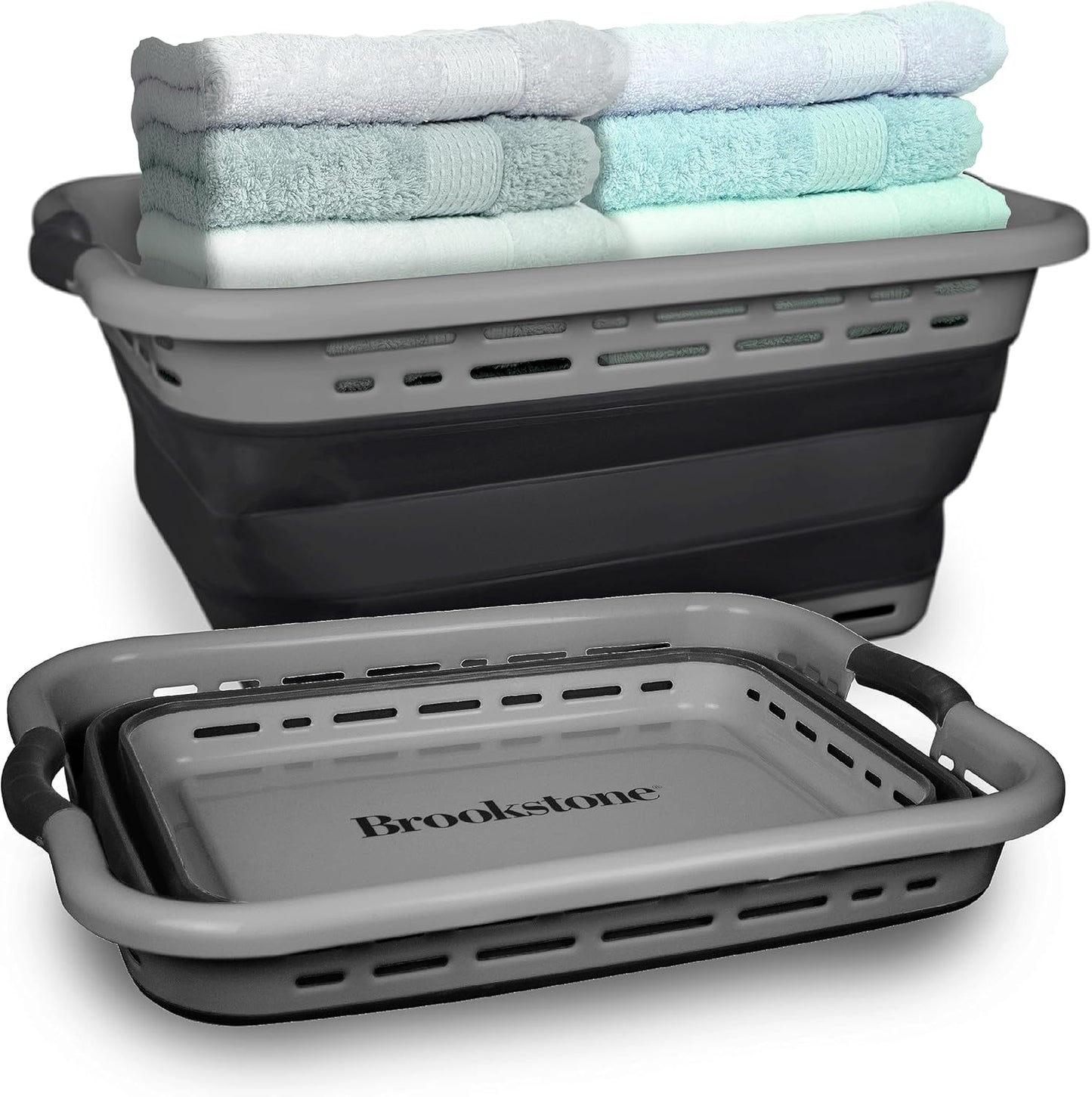 Collapsible Laundry Basket - 11 Gallons of Space Saving Style