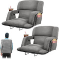 Extra Wide Bleacher Chairs with Back and Cushion - Sofa Style Comfort