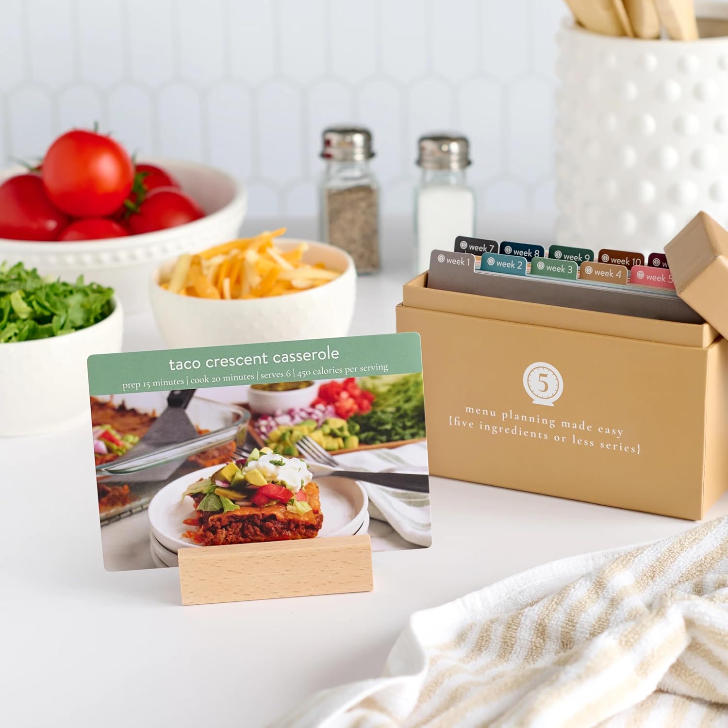 PPP Meal Planner with 72 Recipe Cards for Easy Meal Prep