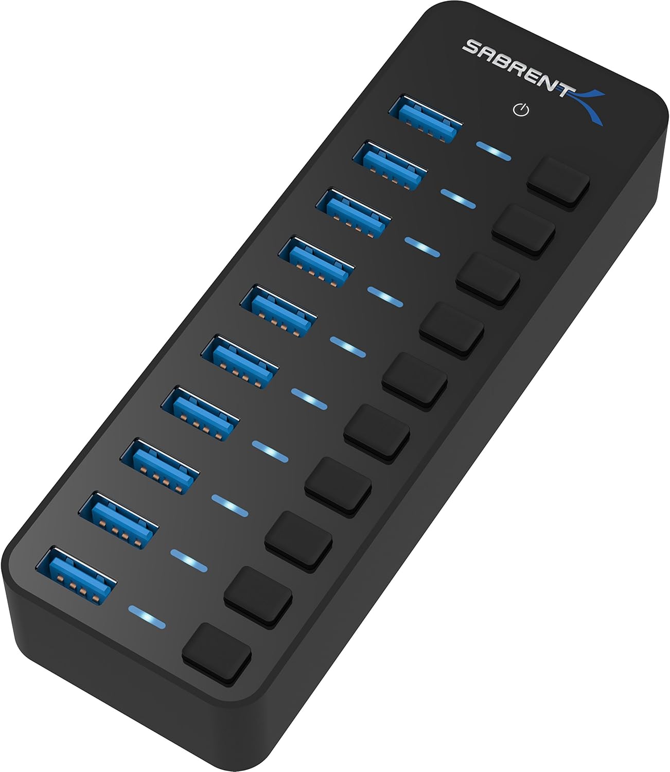 SABRENT 10-Port USB Hub with Individual Power Switches
