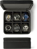 TAWBURY 6 Slot Leather Watch Case - Stylish Portable Storage