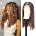 Brinbea 18ft 13x8ft HD Lace Short Braided Box Braid Wig - Natural Look