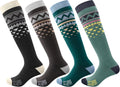 OutdoorMaster Unisex Ski Socks - Non-Slip Over the Calf Design