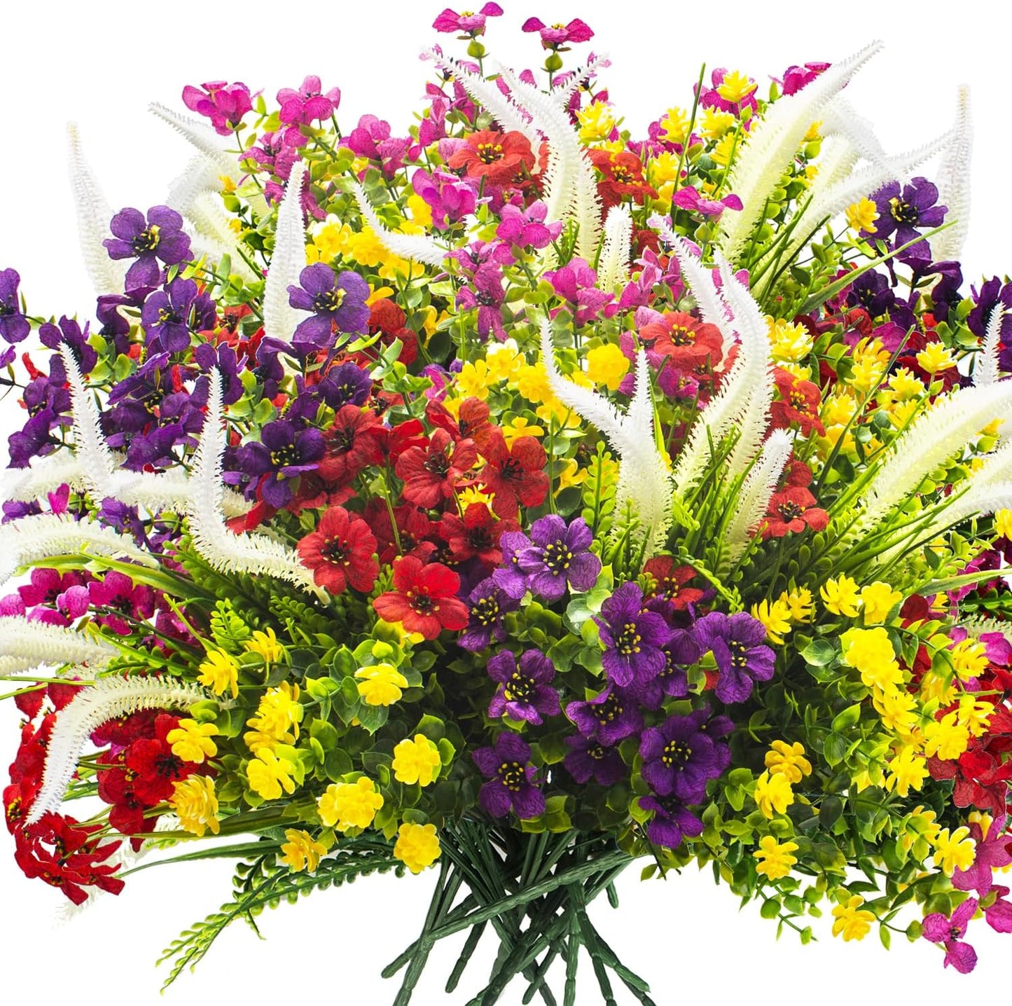 Lifelike Artificial Flowers for Outdoor Decor - 20-Pack Set