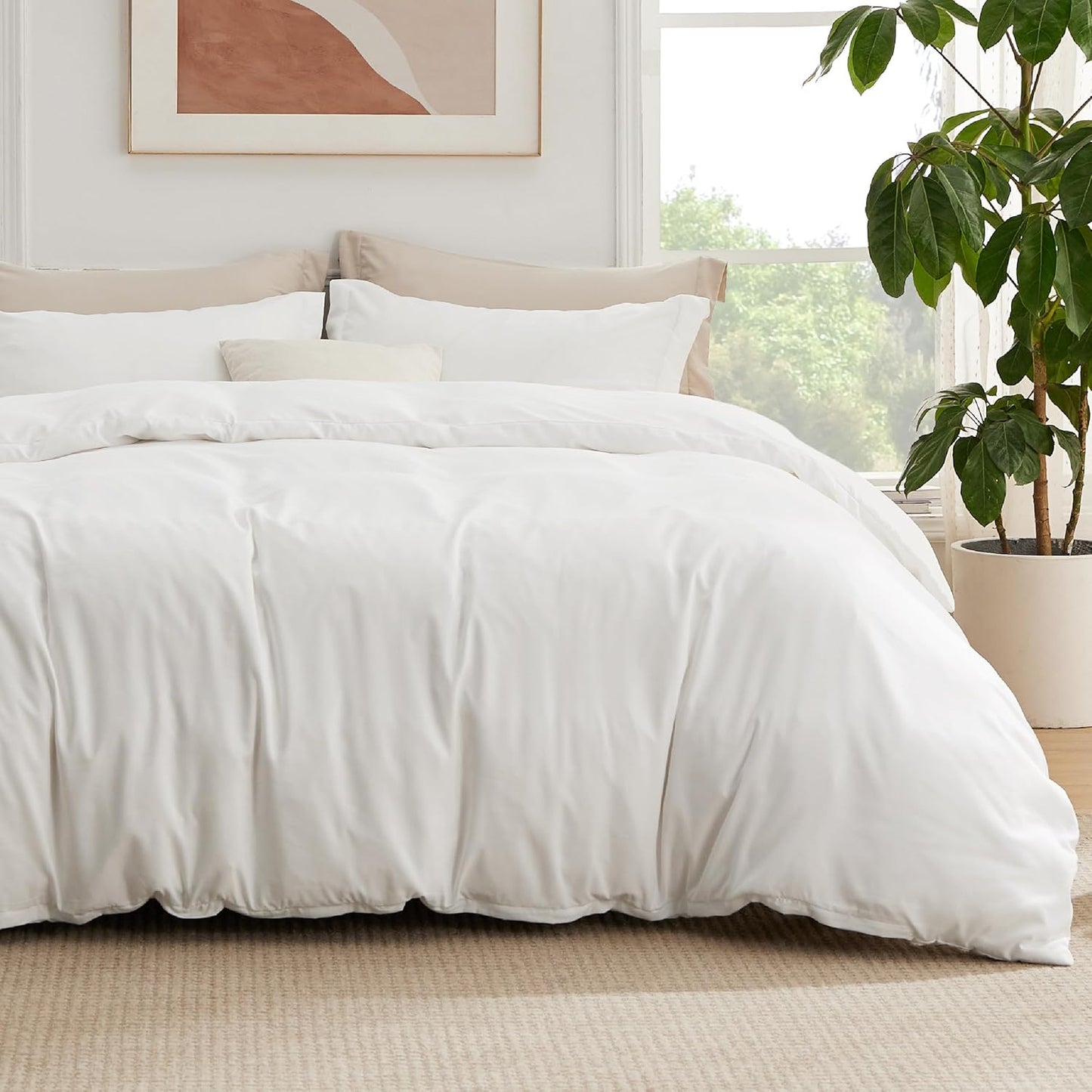 Luxurious Bedsure Duvet Cover and Fitted Sheet Set for Comfort