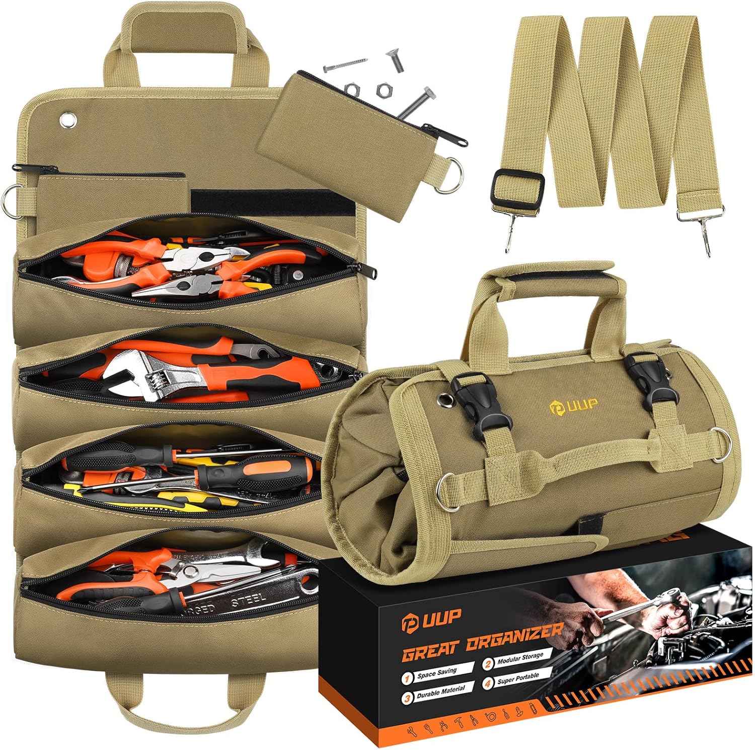 Heavy Duty Tool Bag Roll Up for Efficient Tool Organization