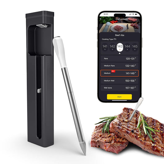Grano Chef Wireless Meat Thermometer: 500Ft Range & Bluetooth 5.2