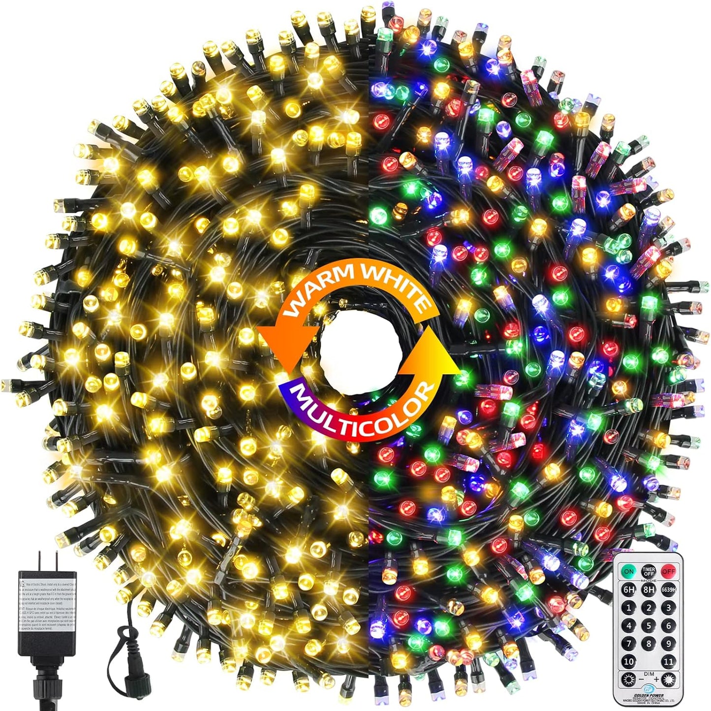 170FT 500 LED Christmas Lights for Indoor and Outdoor Use