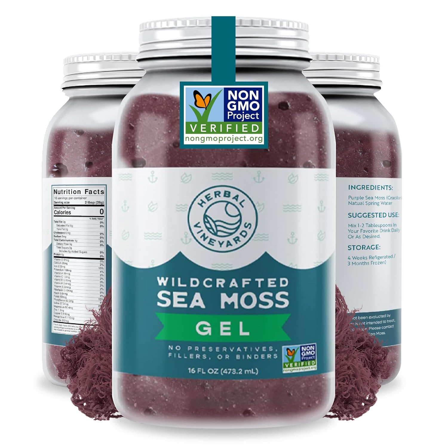 Wildcrafted Irish Purple Sea Moss Gel for Natural Vitality