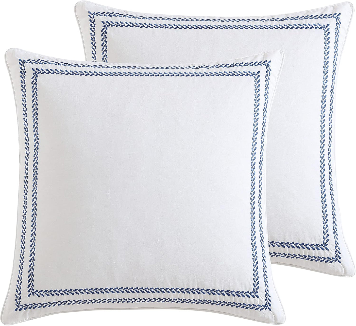 Laura Ashley Euro Shams Set of 2, 100% Cotton for Comfort
