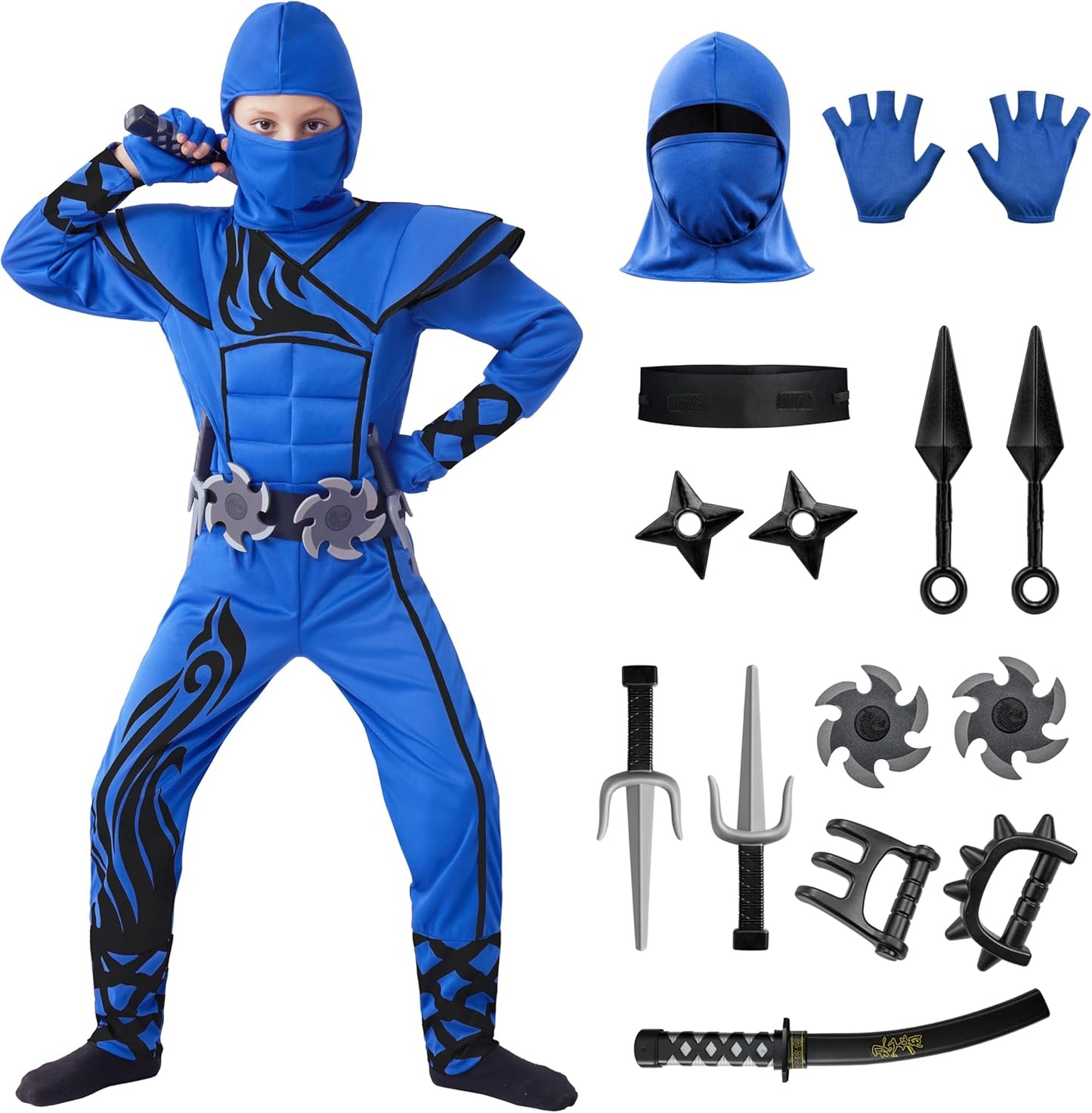 Spooktacular Creations Kids Halloween Ninja Costume for Boys