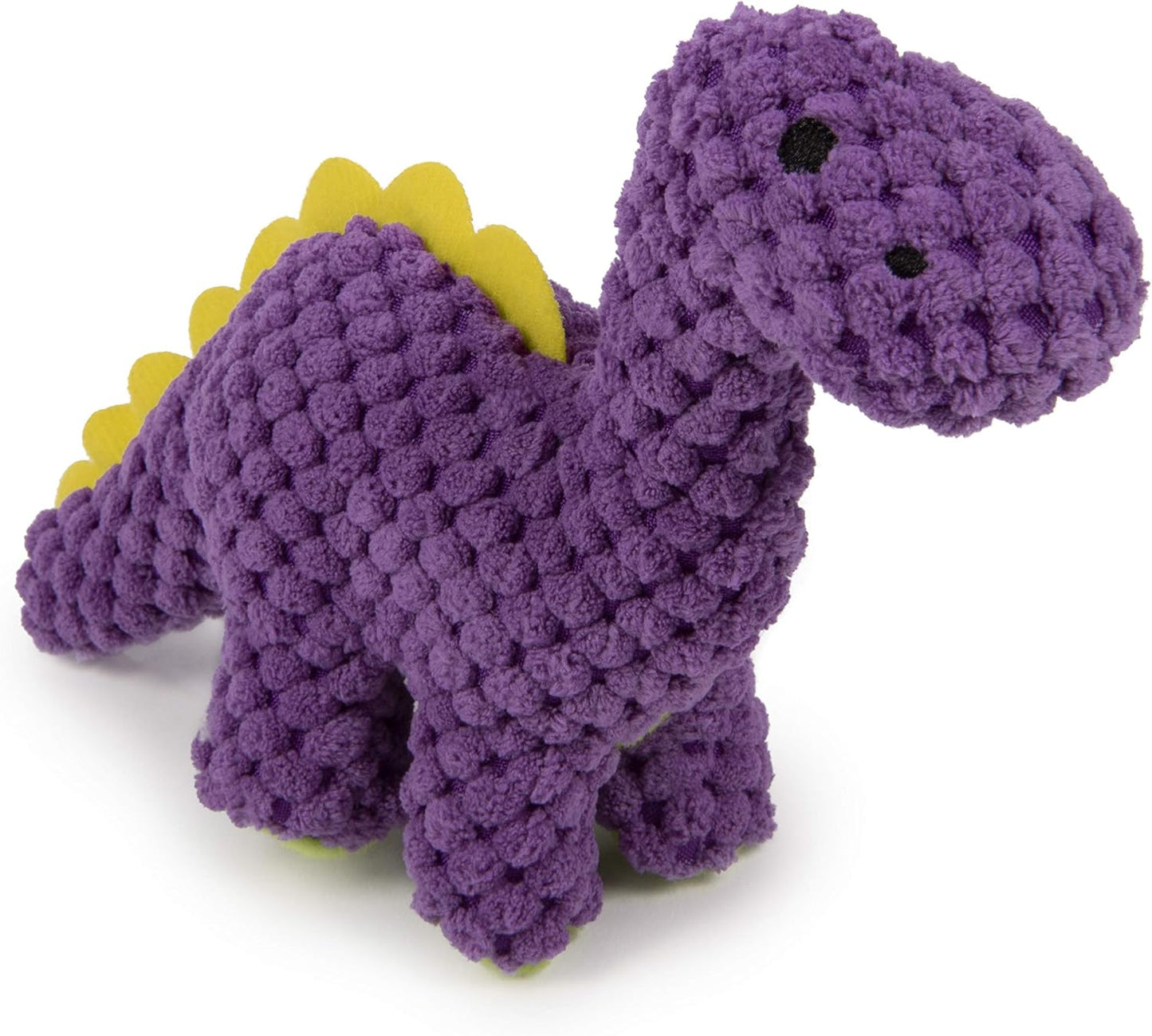 Chew-Proof goDog Dino Bruto Squeaky Toy - Purple