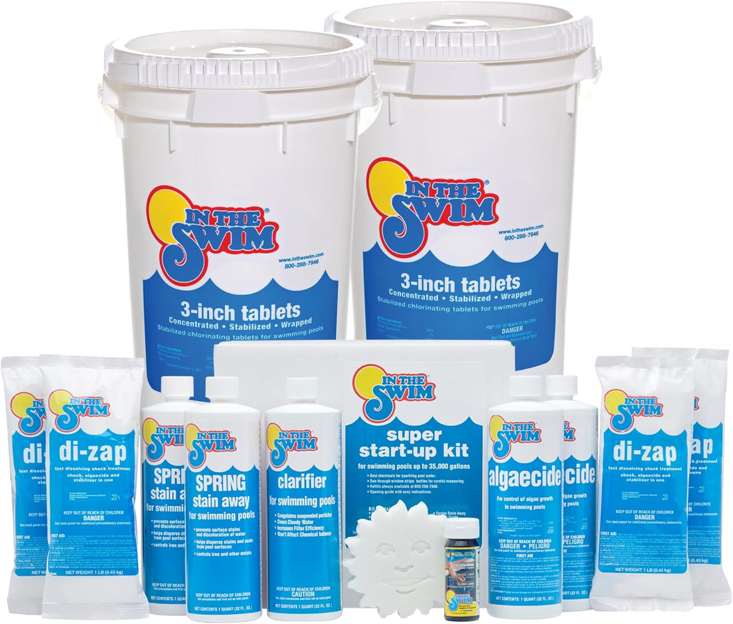 In The Swim Pool Opening Kit and Chlorine Bundle for Easy Use