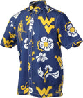 NCAA Men's Hawaiian Print Button Down Shirt by Wes and Willy