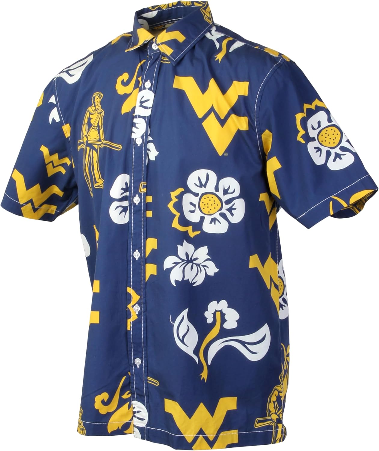 Wes and Willy NCAA Mens Hawaiian Floral Button Down Shirt Review
